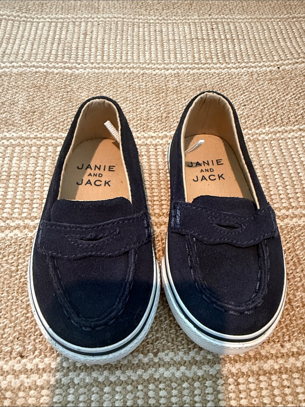 Janie and Jack Navy Suede Kids Loafers